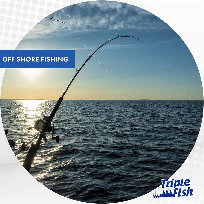 Triple Fish 100% Fluorocarbon Fishing Leader - Clear Invisible Strong and Heavy Duty Highly Abrasion Resistant, Fast Sinking Freshwater & Saltwater - Image 4